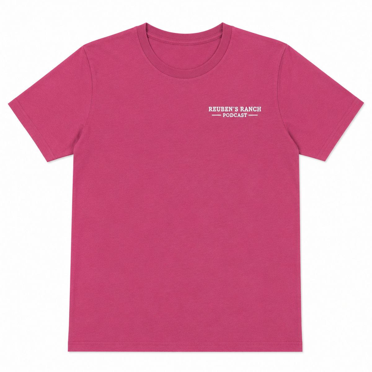 Rancher's Berry Maple Tee Ladies White Logo