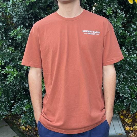 Rancher's Clay Staple Tee Men's White Logo