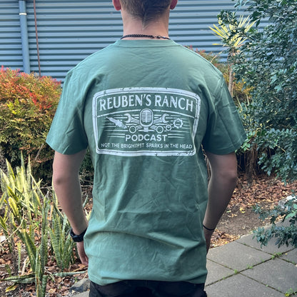 Rancher's Sage Staple Tee Men's White Logo