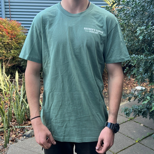 Rancher's Sage Staple Tee Men's White Logo