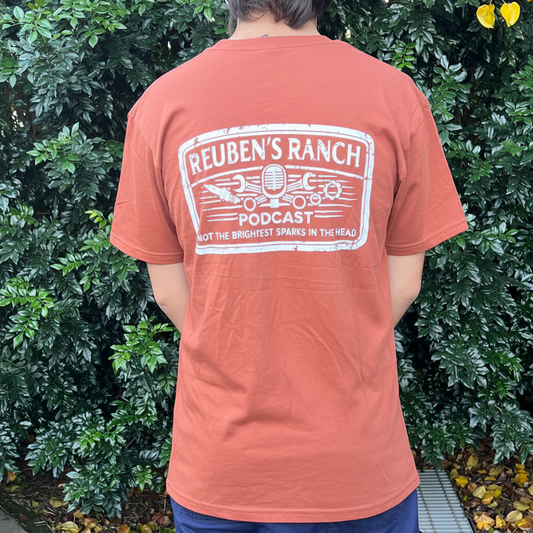 Rancher's Clay Staple Tee Men's White Logo