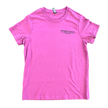Rancher's Maple Tee (Ladies Black Logo)