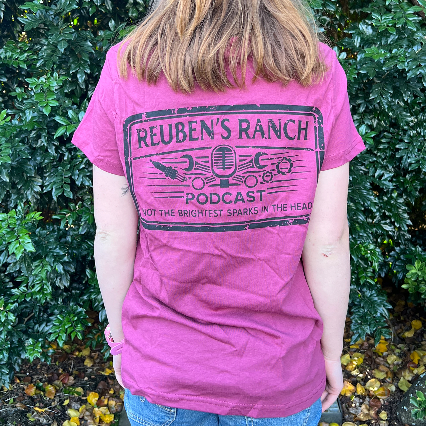 Rancher's Maple Tee (Ladies Black Logo)
