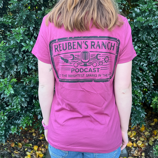 Rancher's Maple Tee (Ladies Black Logo)