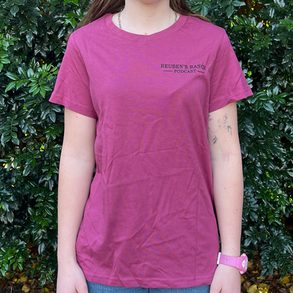 Rancher's Maple Tee (Ladies Black Logo)