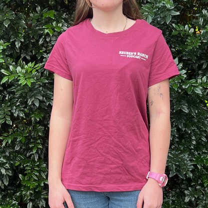 Rancher's Maple Tee (Ladies White Logo)