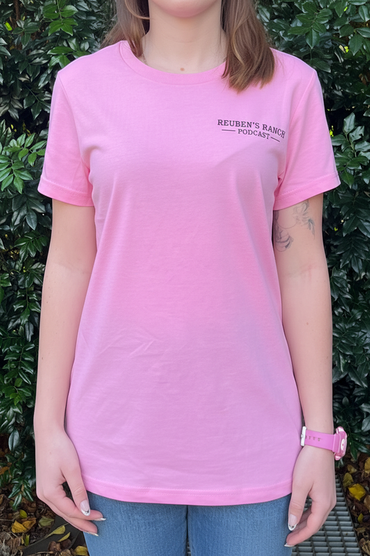 Rancher's Bubble Gum Maple Tee Ladies Black Logo