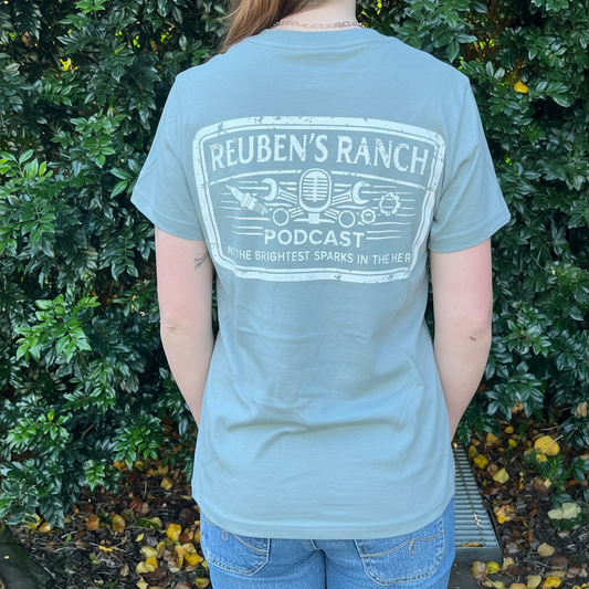 Rancher's Mineral Maple Tee Ladies White Logo